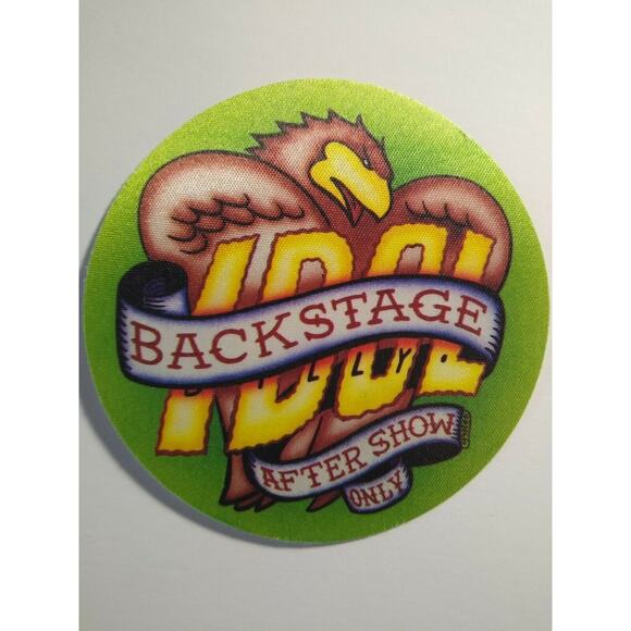 Billy Idol Backstage Pass Original 1990 Concert Tour New Wave Charmed Life Green - Picture 3 of 5